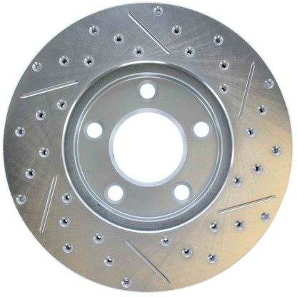 StopTech Select Sport Drilled And Slotted Brake Rotor; Front Right