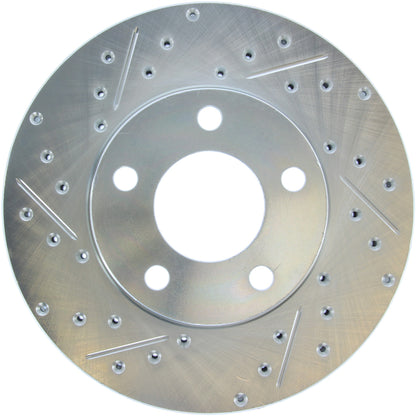 StopTech Select Sport Drilled And Slotted Brake Rotor; Front Right