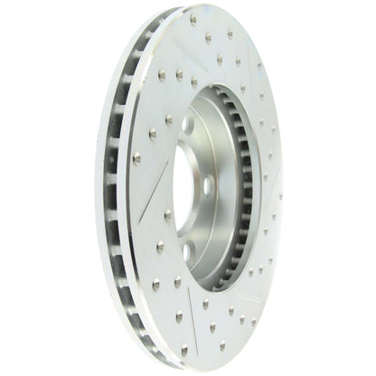 StopTech Select Sport Drilled And Slotted Brake Rotor; Front Right
