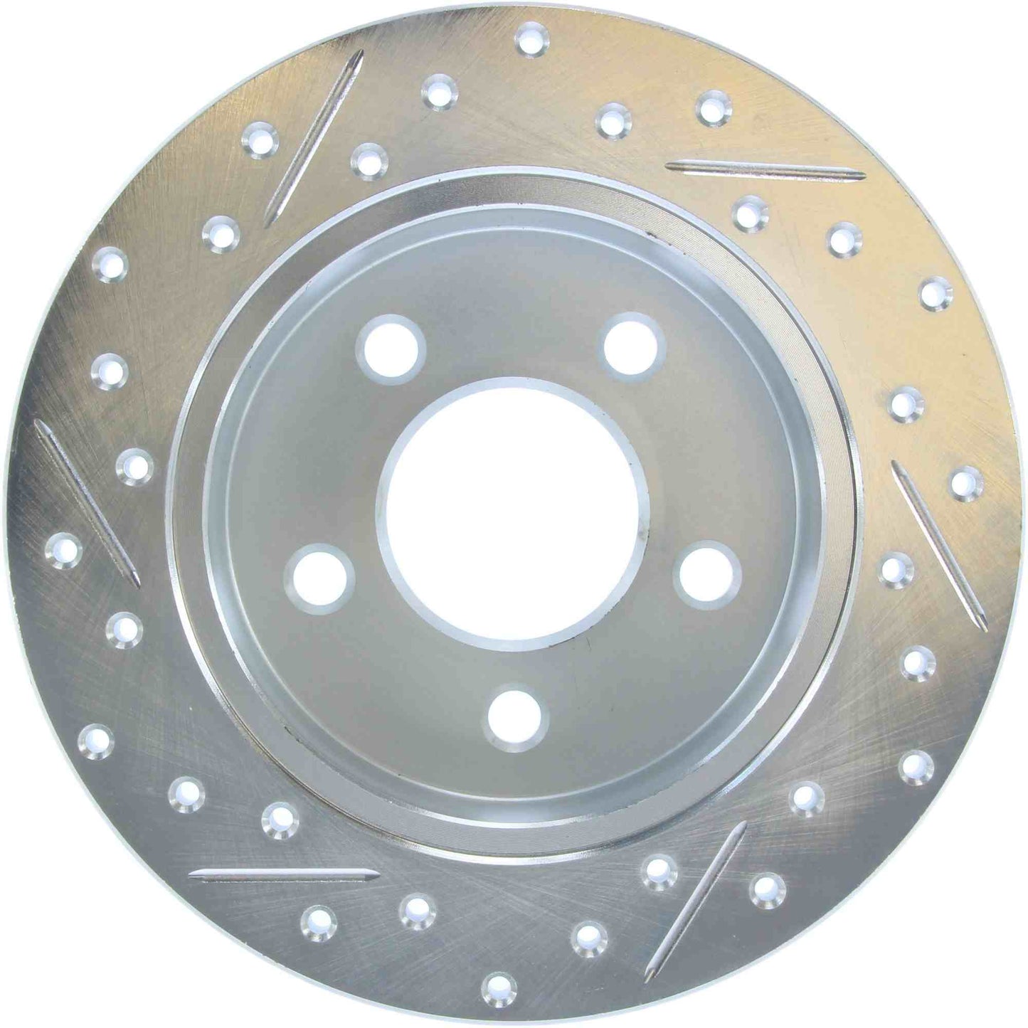 StopTech Select Sport 94-02 Ford Mustang (Excl Cobra) Slotted and Drilled Left Rear Rotor 227.61042L