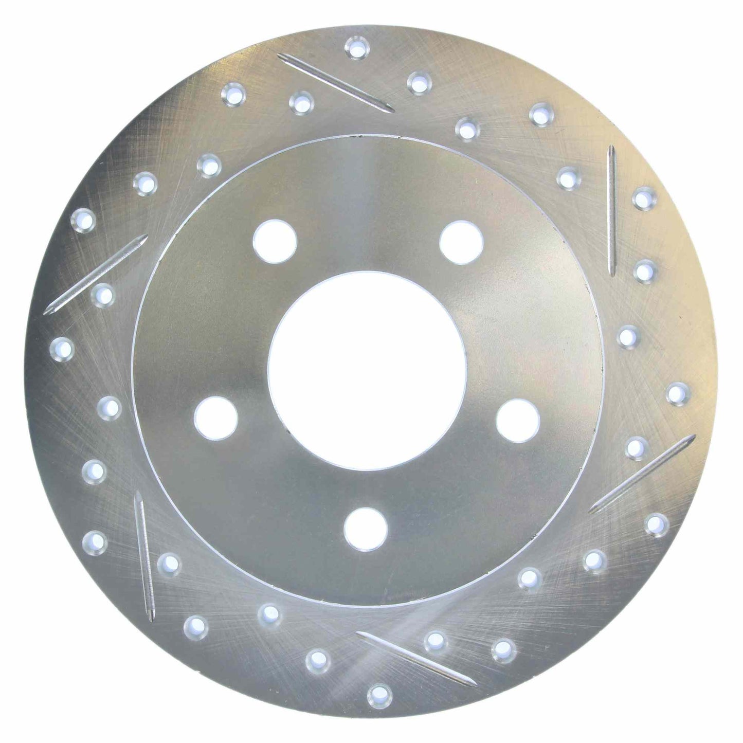 StopTech Select Sport 94-02 Ford Mustang (Excl Cobra) Slotted and Drilled Left Rear Rotor 227.61042L