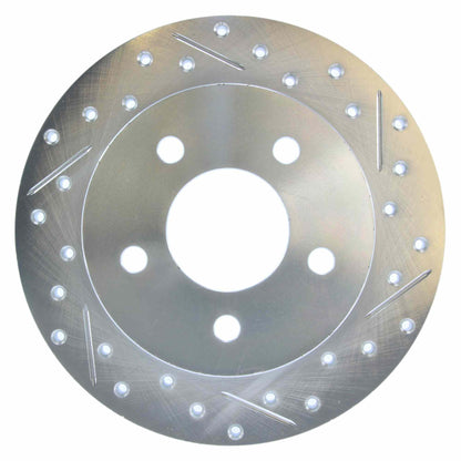 StopTech Select Sport 94-02 Ford Mustang (Excl Cobra) Slotted and Drilled Left Rear Rotor 227.61042L
