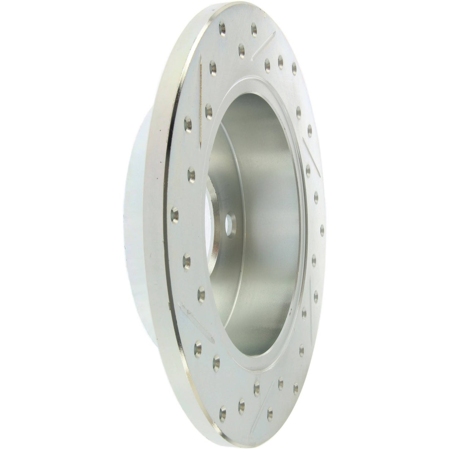 StopTech Select Sport 94-02 Ford Mustang (Excl Cobra) Slotted and Drilled Left Rear Rotor 227.61042L