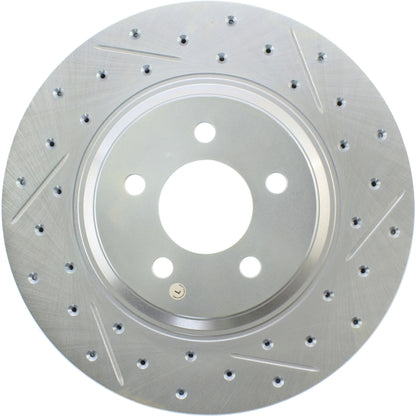 StopTech Select Sport Drilled And Slotted Brake Rotor; Front Left