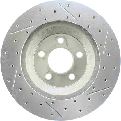 StopTech Select Sport Drilled And Slotted Brake Rotor; Front Right