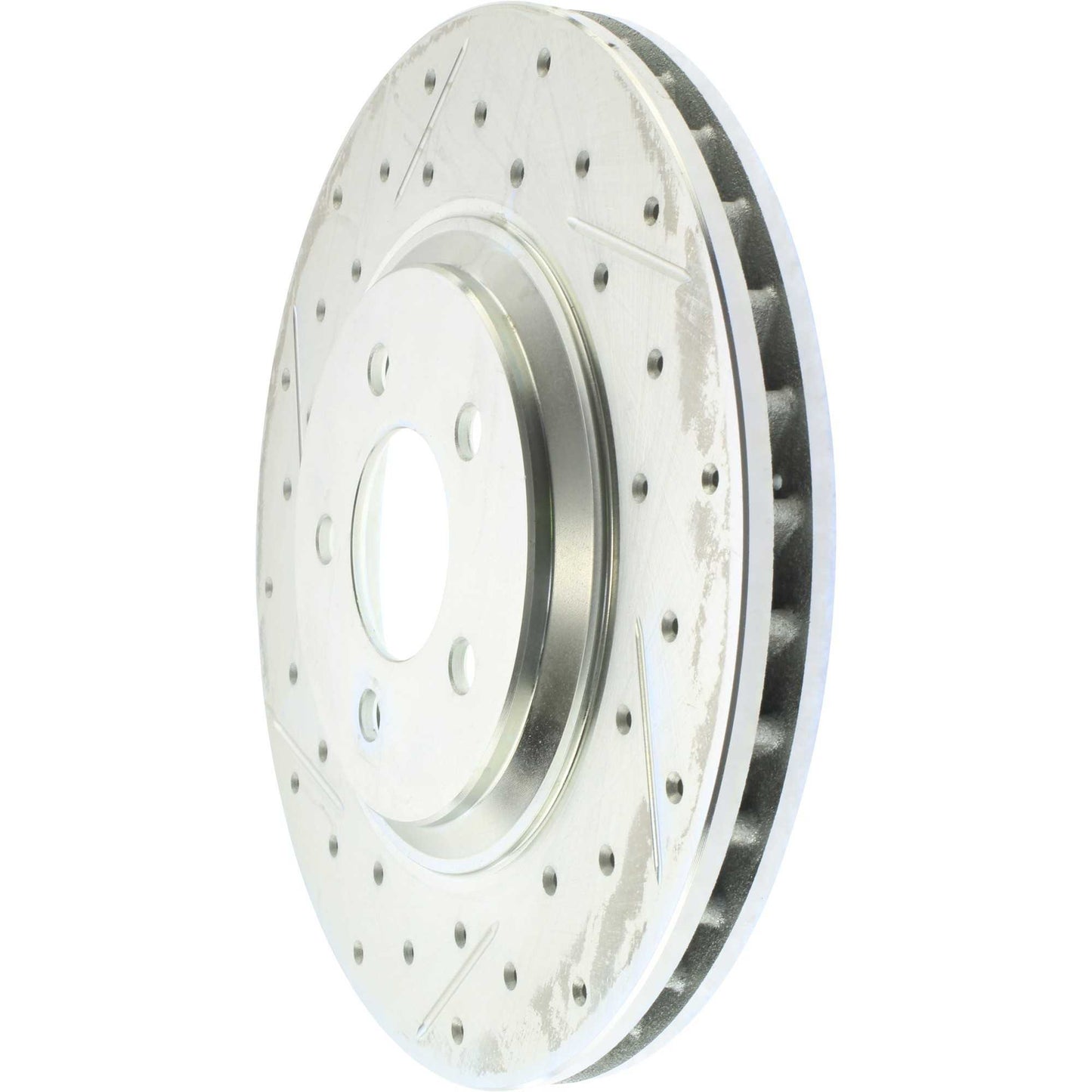 StopTech Select Sport Drilled And Slotted Brake Rotor; Front Right