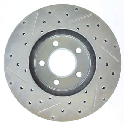 StopTech Select Sport Drilled And Slotted Brake Rotor; Front Left