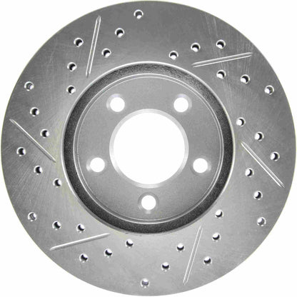 StopTech Select Sport Drilled And Slotted Brake Rotor; Front Left