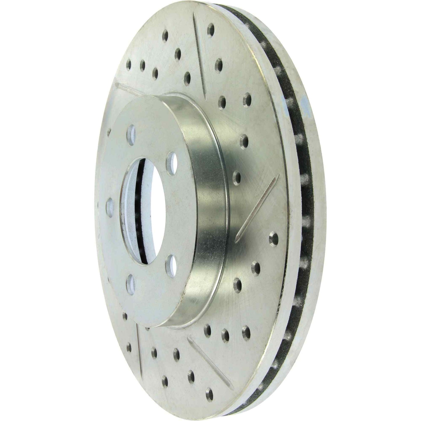 StopTech Select Sport Drilled And Slotted Brake Rotor; Front Left