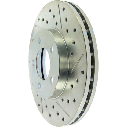 StopTech Select Sport Drilled And Slotted Brake Rotor; Front Left
