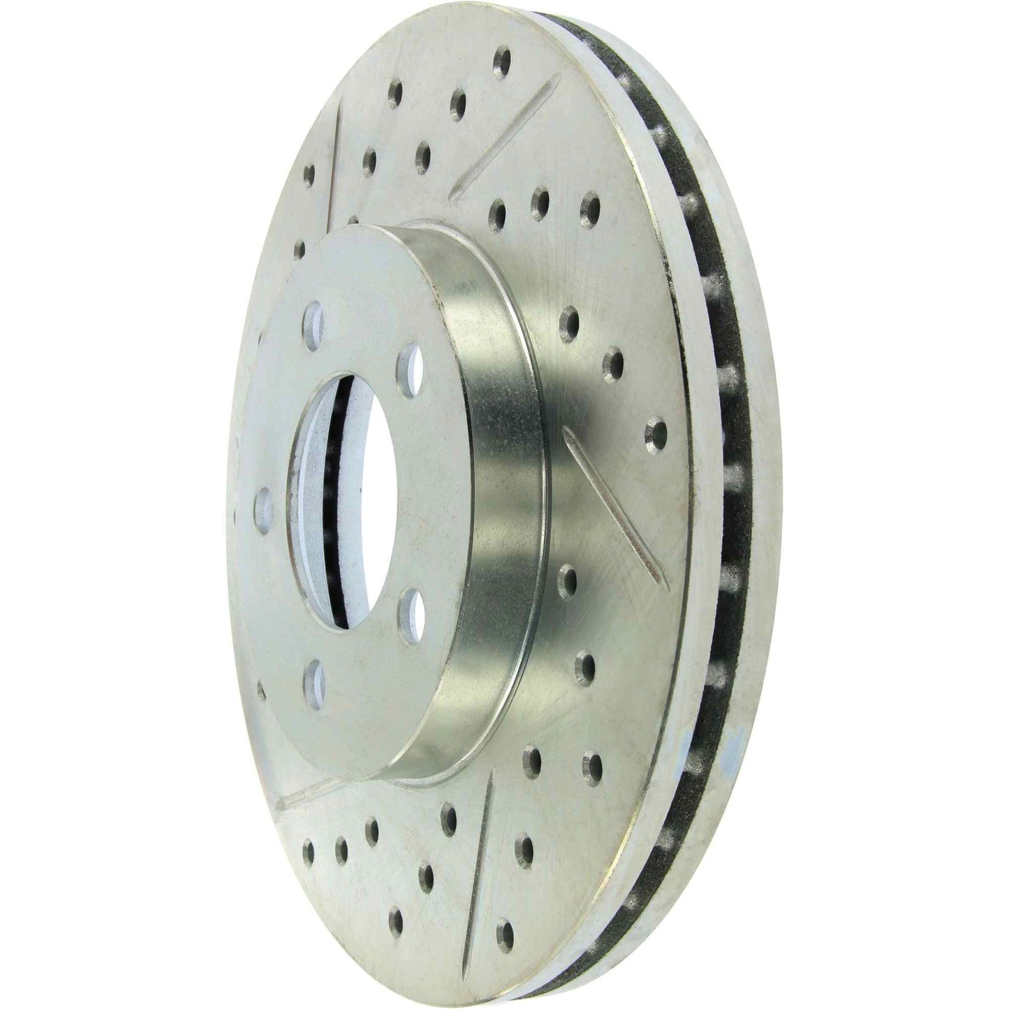 StopTech Select Sport Drilled And Slotted Brake Rotor; Front Right