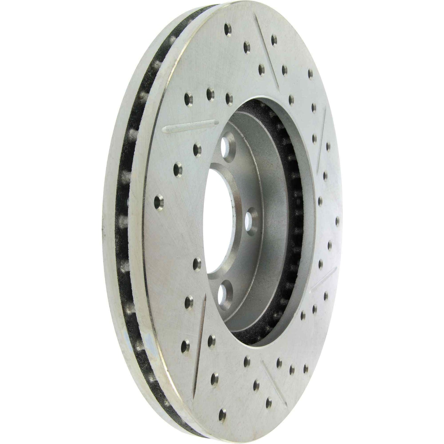 StopTech Select Sport Drilled And Slotted Brake Rotor; Front Right