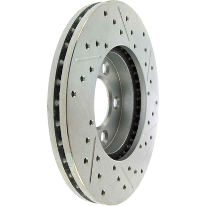 StopTech Select Sport Drilled And Slotted Brake Rotor; Front Right