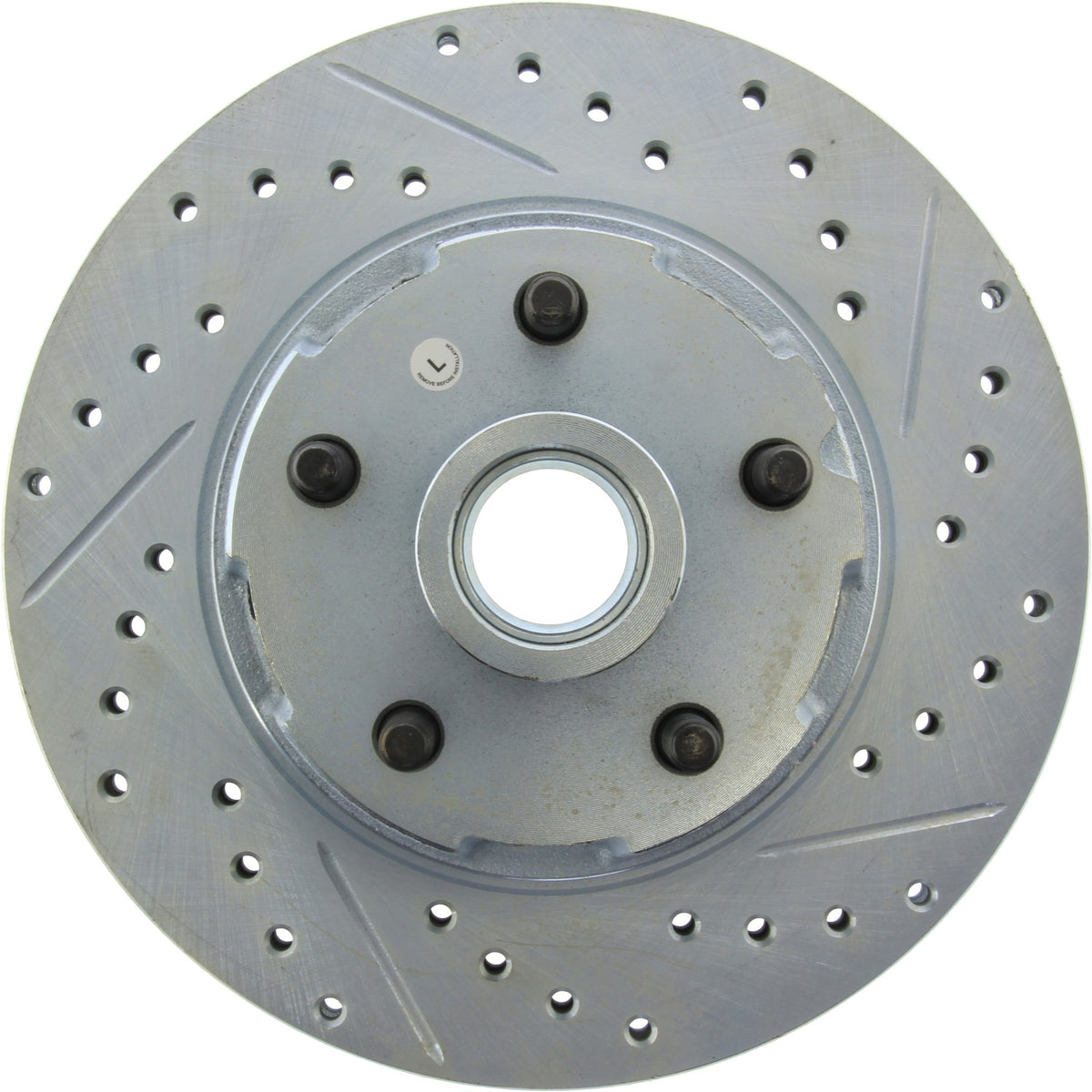 StopTech Select Sport Drilled And Slotted Brake Rotor; Front Left