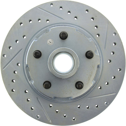 StopTech Select Sport Drilled And Slotted Brake Rotor; Front Left
