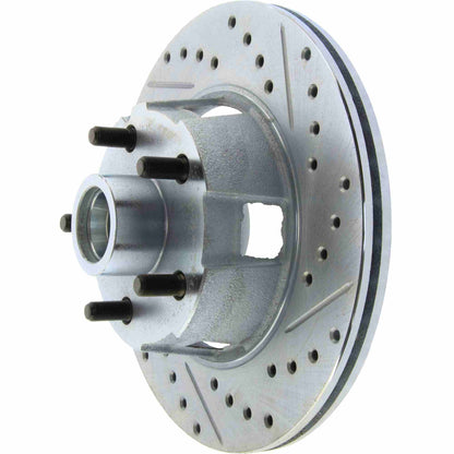 StopTech Select Sport Drilled And Slotted Brake Rotor; Front Left