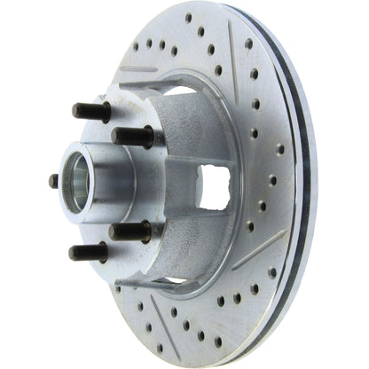 StopTech Select Sport Drilled And Slotted Brake Rotor; Front Left