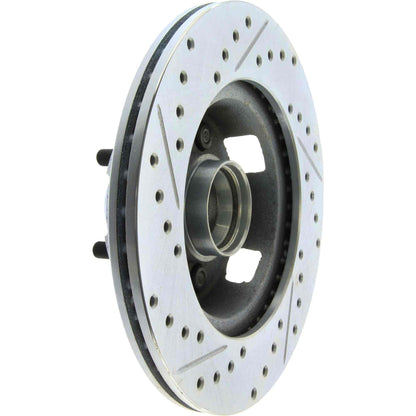 StopTech Select Sport Drilled And Slotted Brake Rotor; Front Left