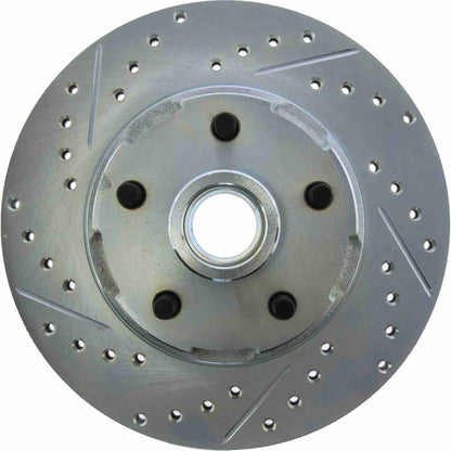 StopTech Select Sport Drilled And Slotted Brake Rotor; Front Right