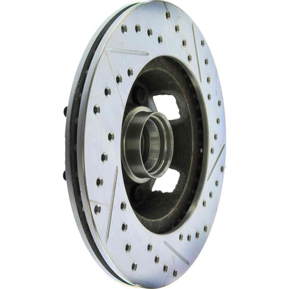 StopTech Select Sport Drilled And Slotted Brake Rotor; Front Right