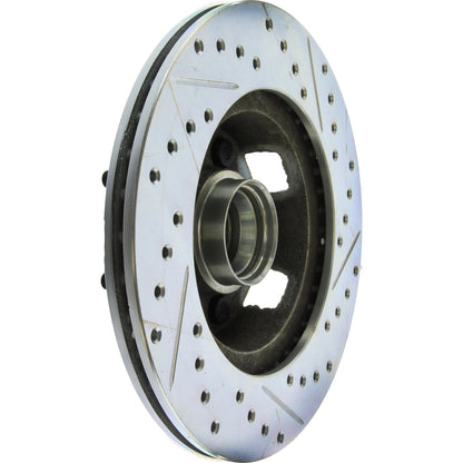 StopTech Select Sport Drilled And Slotted Brake Rotor; Front Right