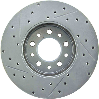 StopTech Select Sport Drilled And Slotted Brake Rotor; Front Left