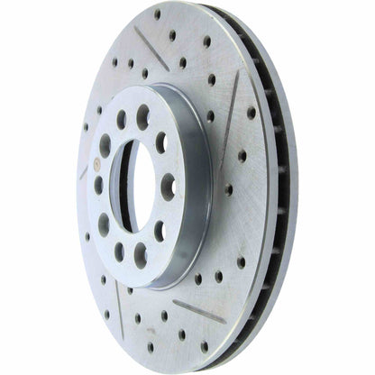 StopTech Select Sport Drilled And Slotted Brake Rotor; Front Left