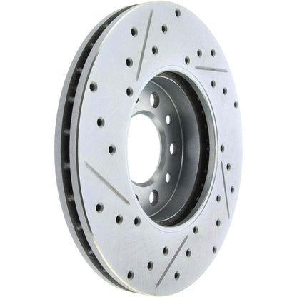 StopTech Select Sport Drilled And Slotted Brake Rotor; Front Left