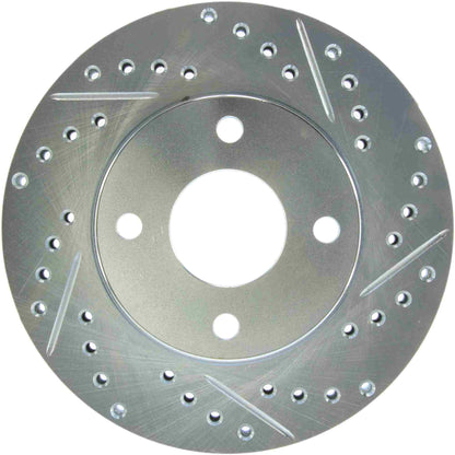 StopTech Select Sport Drilled And Slotted Brake Rotor; Front Left