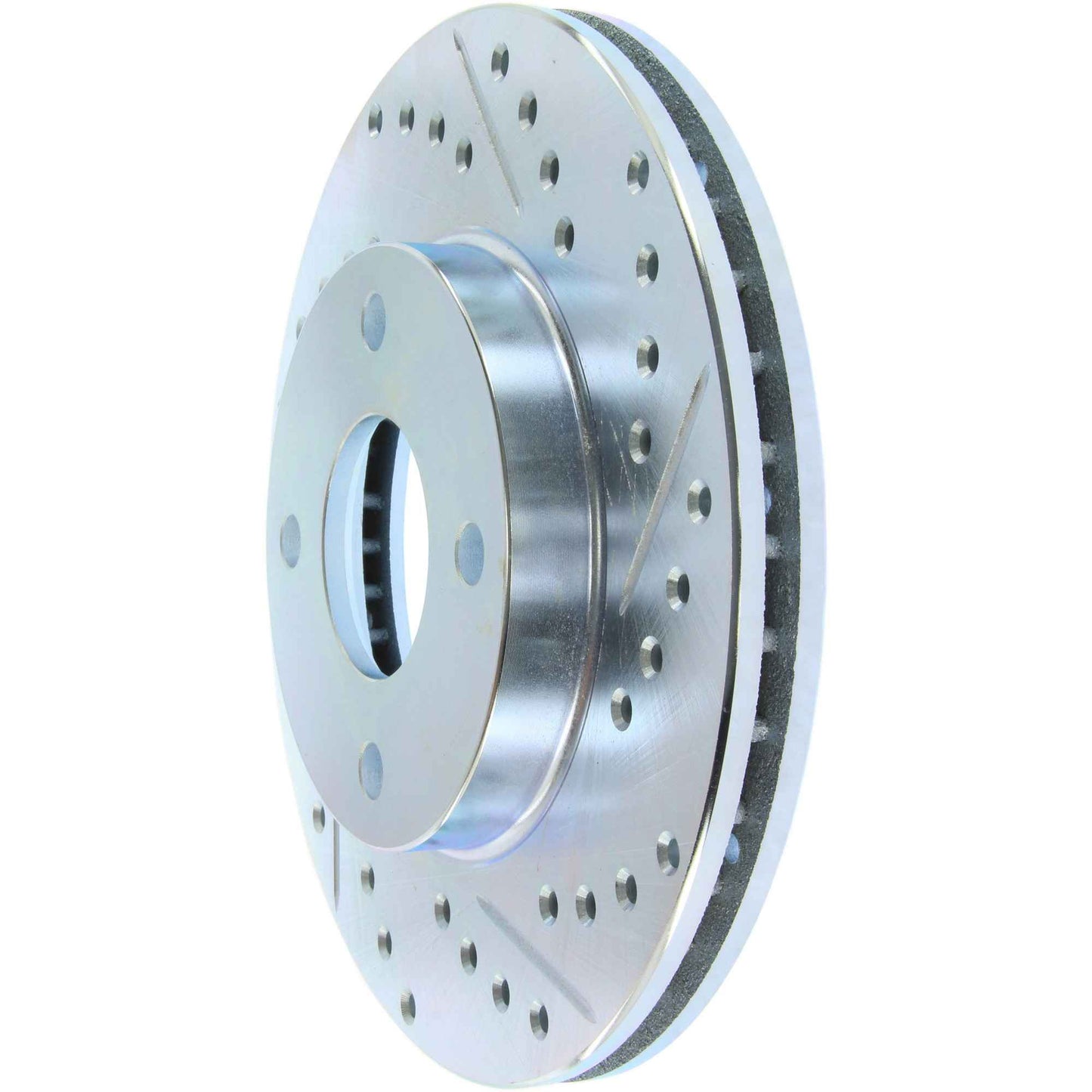 StopTech Select Sport Drilled And Slotted Brake Rotor; Front Left