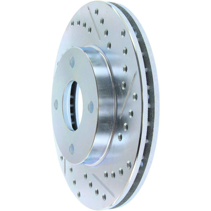 StopTech Select Sport Drilled And Slotted Brake Rotor; Front Left
