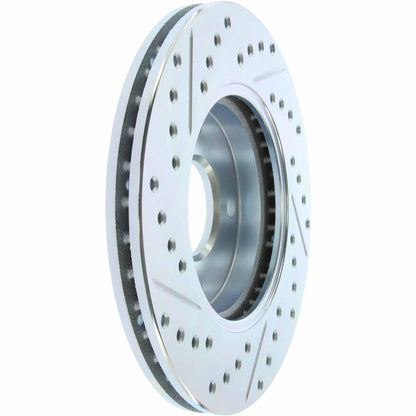 StopTech Select Sport Drilled And Slotted Brake Rotor; Front Left
