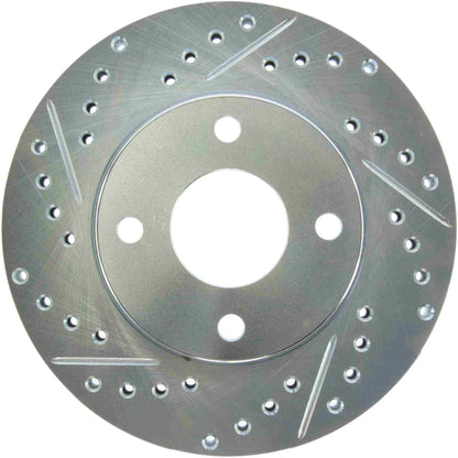 StopTech Select Sport Drilled And Slotted Brake Rotor; Front Right