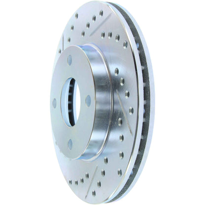 StopTech Select Sport Drilled And Slotted Brake Rotor; Front Right