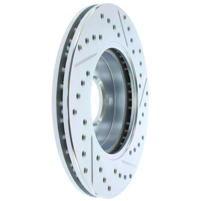 StopTech Select Sport Drilled And Slotted Brake Rotor; Front Right