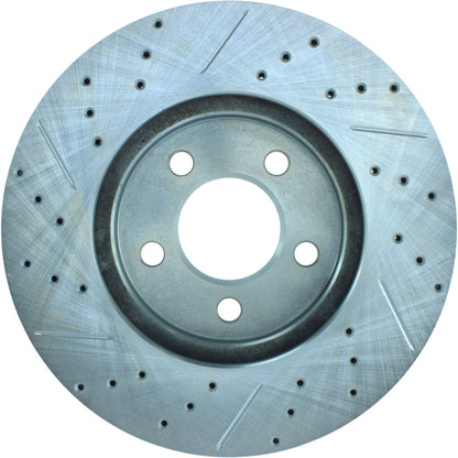StopTech Select Sport Drilled And Slotted Brake Rotor; Front Left