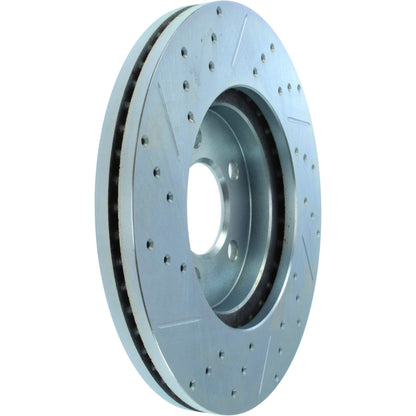 StopTech Select Sport Drilled And Slotted Brake Rotor; Front Left