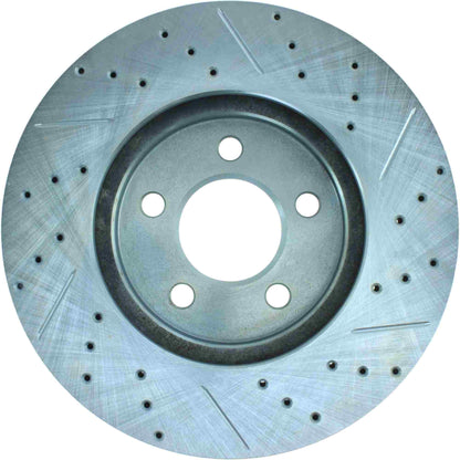 StopTech Select Sport Drilled And Slotted Brake Rotor; Front Right