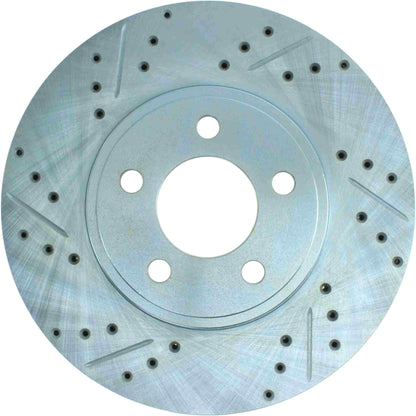 StopTech Select Sport Drilled And Slotted Brake Rotor; Front Right