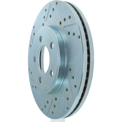 StopTech Select Sport Drilled And Slotted Brake Rotor; Front Right