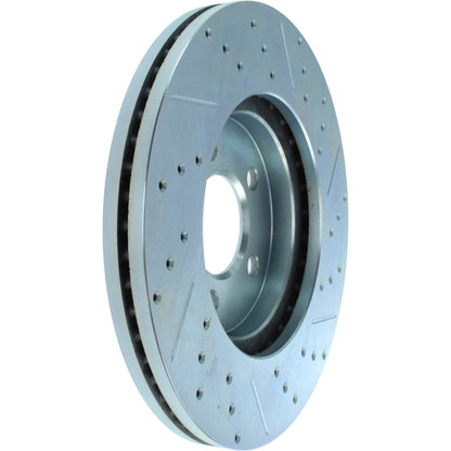 StopTech Select Sport Drilled And Slotted Brake Rotor; Front Right