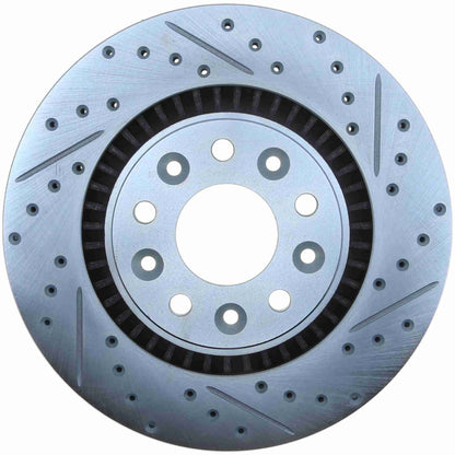StopTech Select Sport Drilled And Slotted Brake Rotor; Front Left