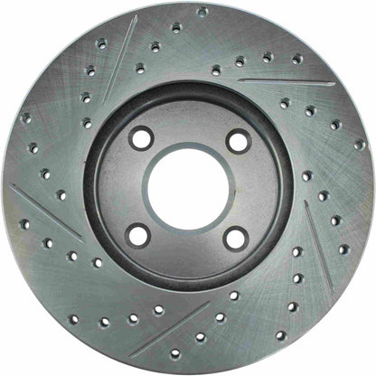 StopTech Select Sport Drilled And Slotted Brake Rotor; Front Left