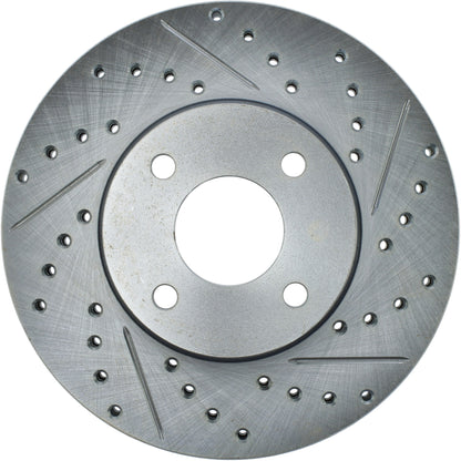 StopTech Select Sport Drilled And Slotted Brake Rotor; Front Left