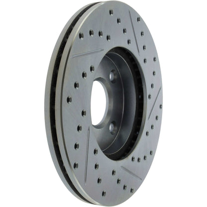StopTech Select Sport Drilled And Slotted Brake Rotor; Front Right