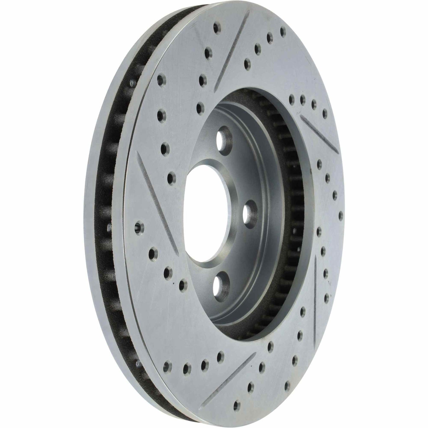 StopTech Select Sport Drilled And Slotted Brake Rotor; Front Left