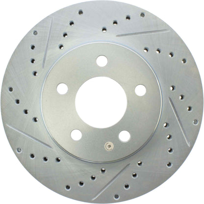 StopTech Select Sport Drilled And Slotted Brake Rotor; Front Right