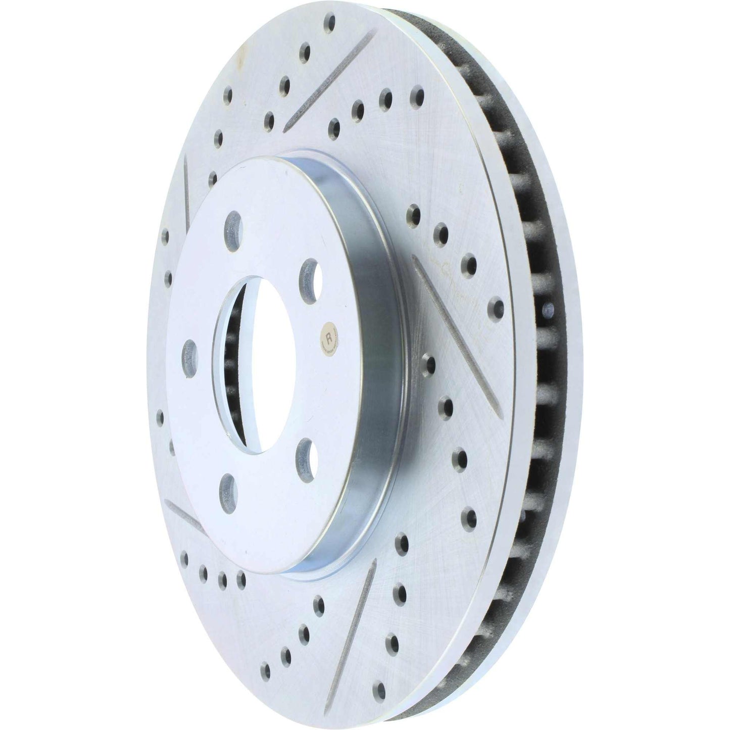 StopTech Select Sport Drilled And Slotted Brake Rotor; Front Right