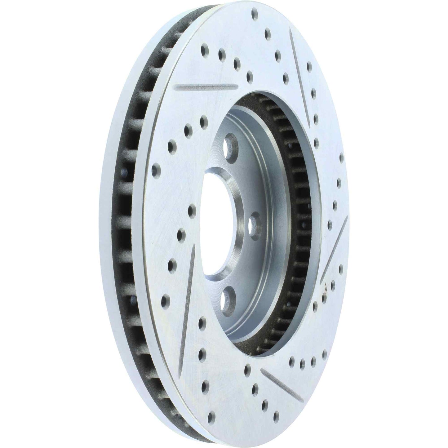StopTech Select Sport Drilled And Slotted Brake Rotor; Front Right