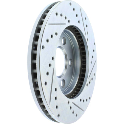 StopTech Select Sport Drilled And Slotted Brake Rotor; Front Right